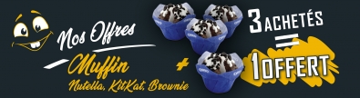 Lot 3+1 gratuit muffins