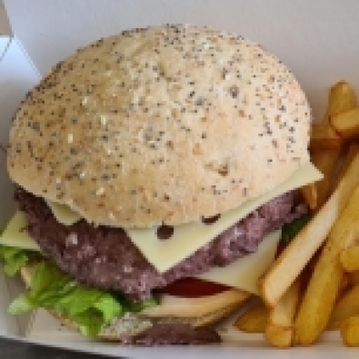Burger steak frites