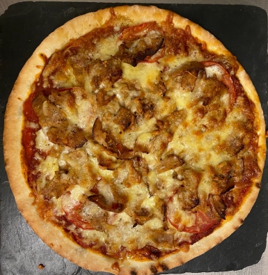 Pizza ronde kebab