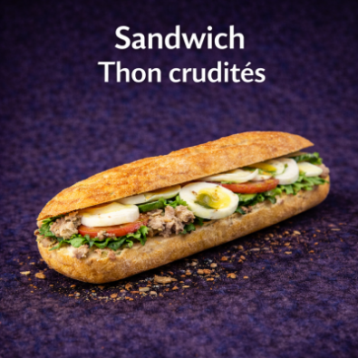 Sandwich thon crudité