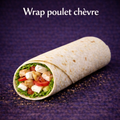 Wrap poulet chèvre