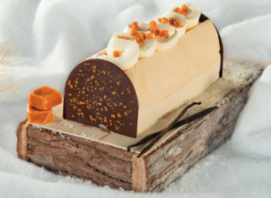 BUCHE Glaçée vanille caramel 6/8 Pers