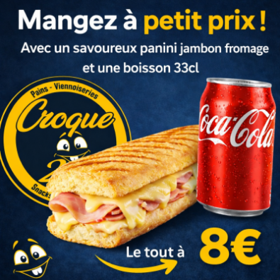 Menu crousti boisson 33
